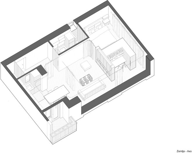 子做隔墙秒变灵活实用大空间龙8国际唯一网站全屋用帘(图11)